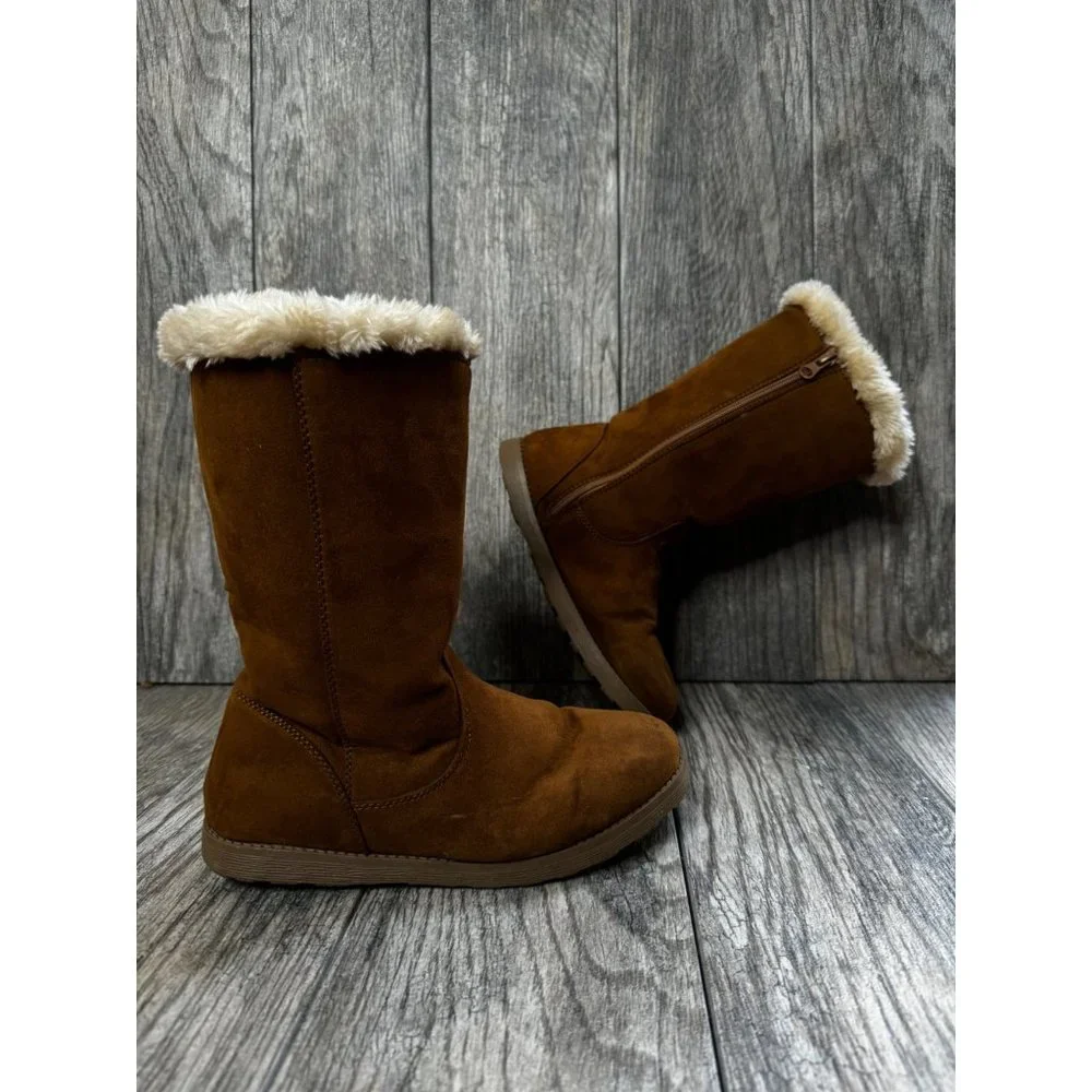 CAT & JACK Girls Winter Boots Tan SIZE 5